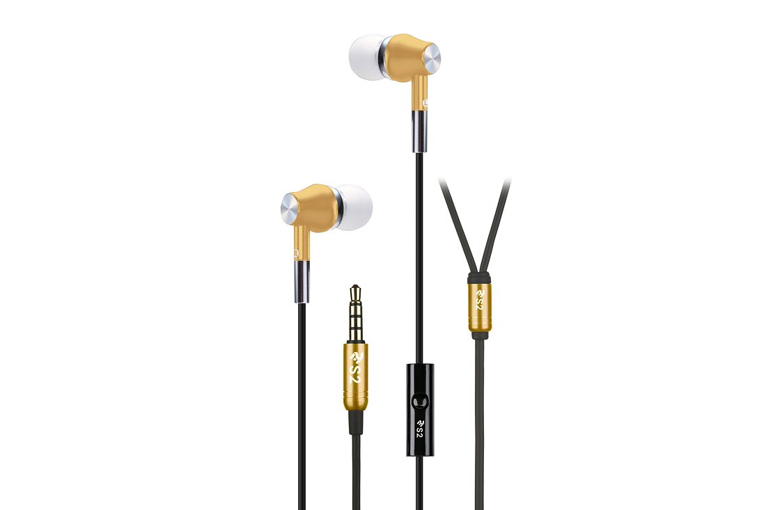 2E S2 Metal Skin, Gold — наушники-гарнитура
