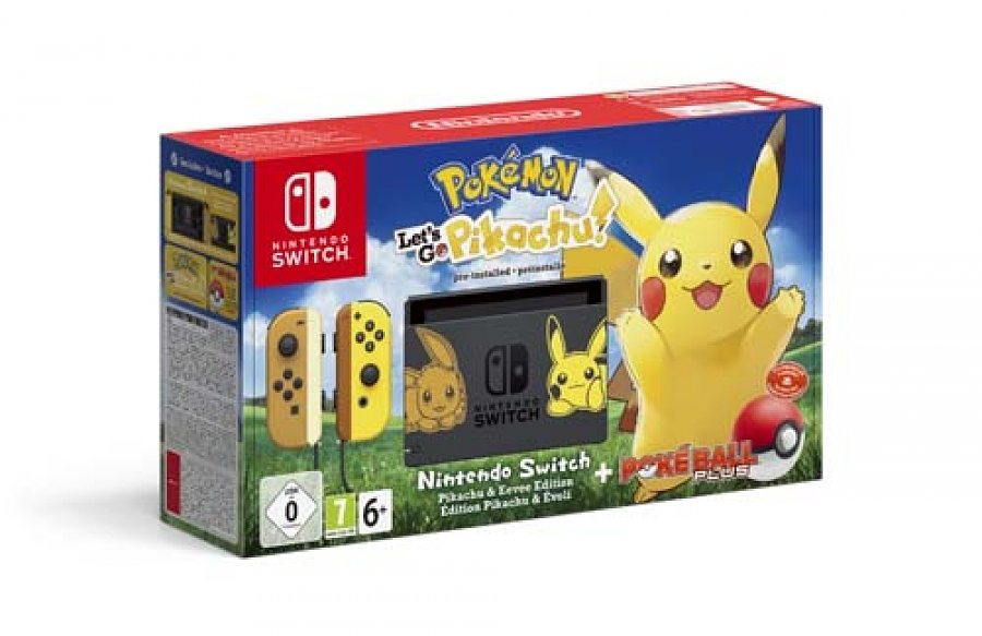 Nintendo Switch Pikachu & Eevee Edition с Pokémon: Let’s Go, Pikachu!