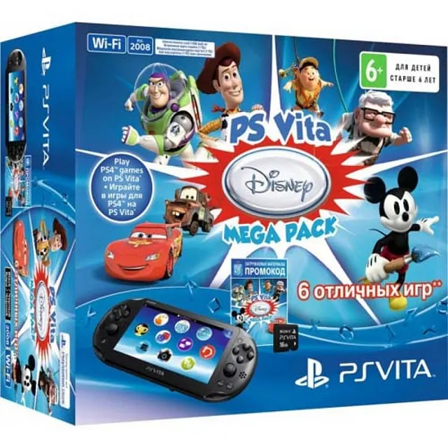 Sony PlayStation Vita Slim Wi-Fi + Карта памяти 16GB + 6 игр Disney