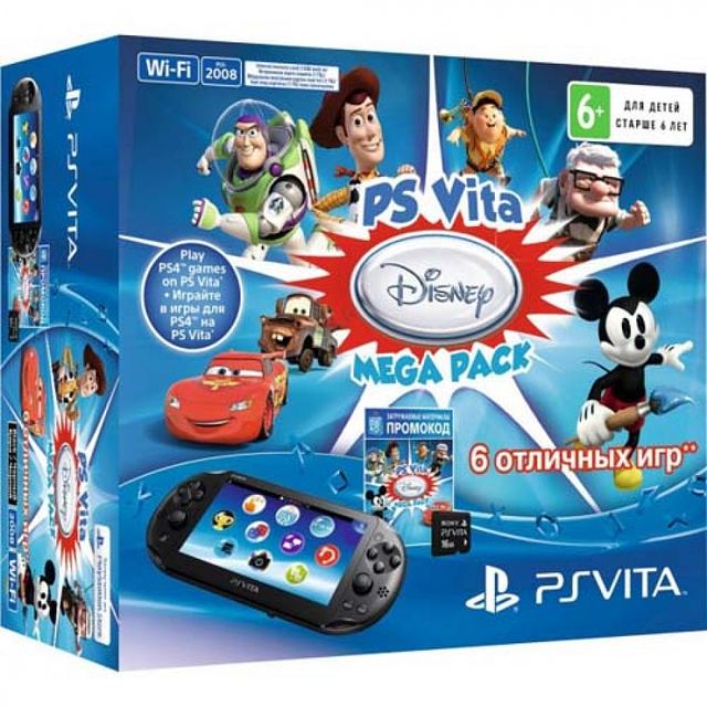 Sony PlayStation Vita Slim Wi-Fi + Карта памяти 16GB + 6 игр Disney