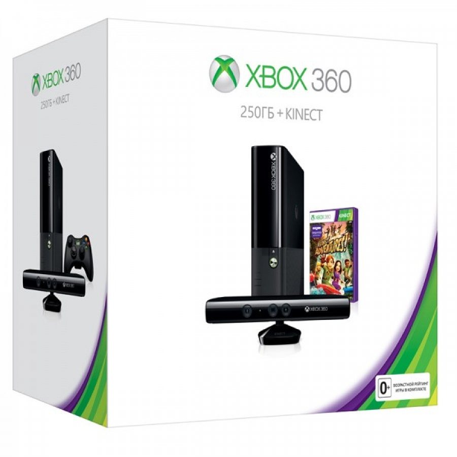 Microsoft Xbox 360 E 250Gb + Kinect + две игры